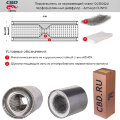 Пламегаситель d100, L330 из нержавеющей стали с диффузором CBD 1